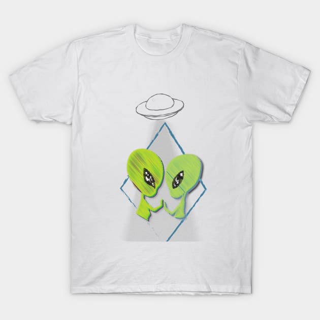 Alien Love T-Shirt by PandaCreative